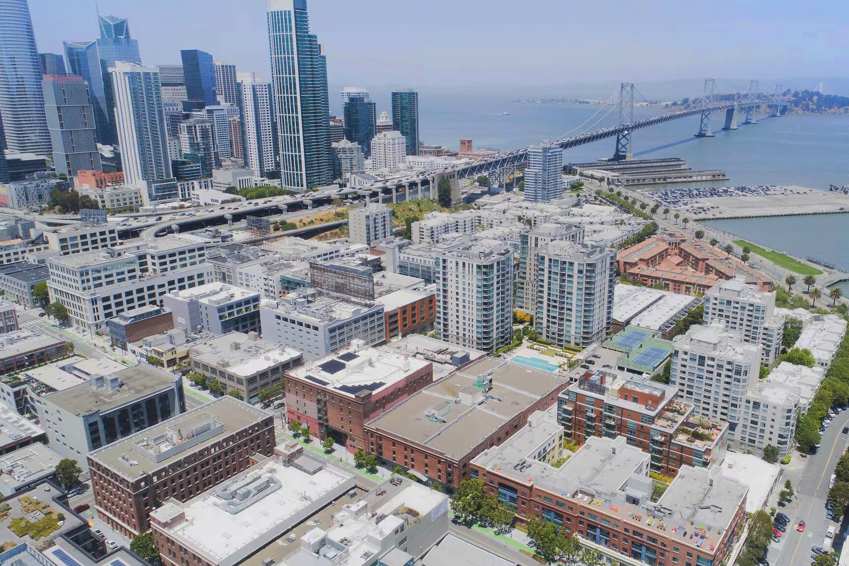 View from above of San Francisco and the Third Coast Foundry building